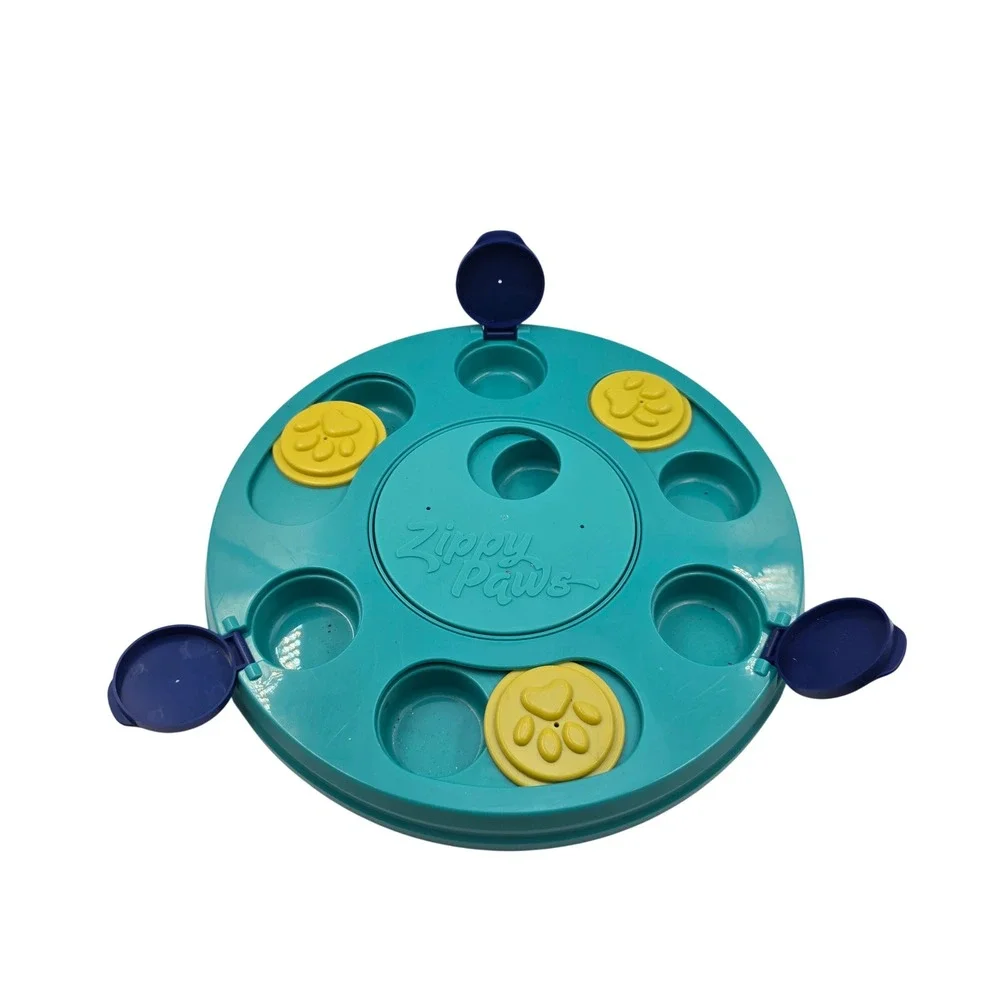 ZippyPaws‎ SmartyPaws Puzzler Teal Interactive Dog Toy Game Slow Feeder L3